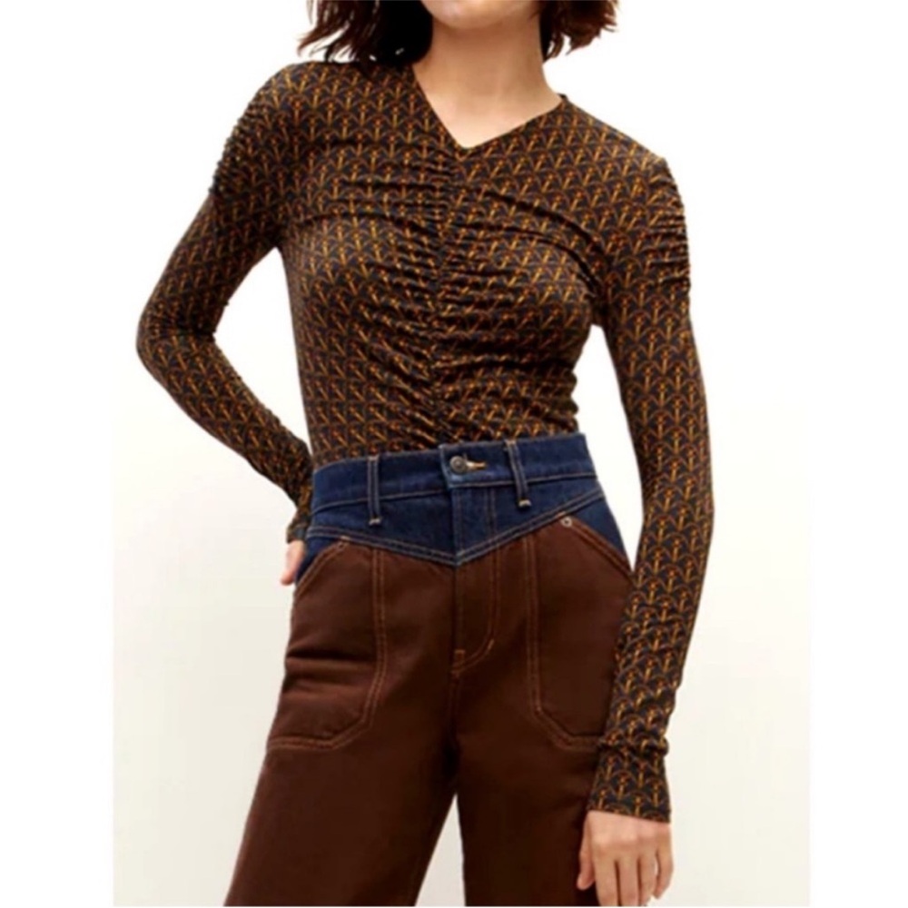 Veronica Beard Neeta Monogram Top